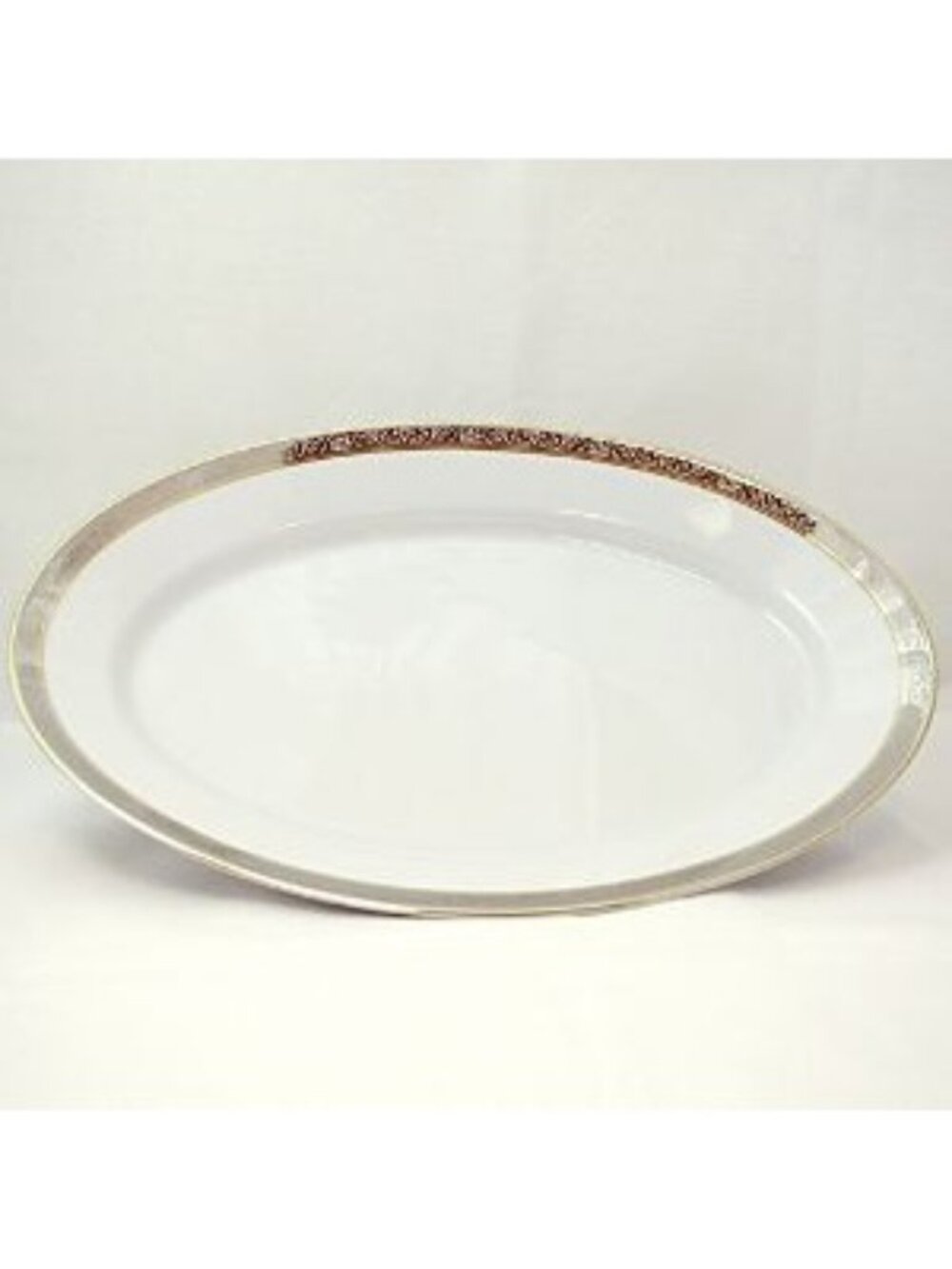 NWT Philippe Deshoulieres Orleans Oval Platter White Size 15"